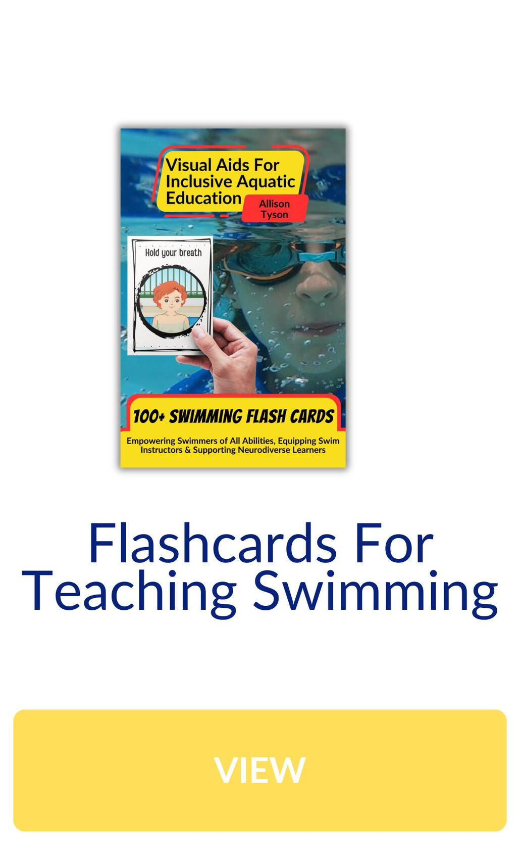Flashcards for swimming Visual cues and flash cards for swimmers